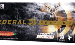 Federal 223 Rem Ammunition P223TC1 55 Grain Trophy Copper Ballistic Tip Lead-Free 20 Rounds