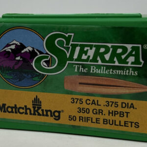 Sierra 375 Cal (.375 Dia) Reloading Bullets Matchking SRAA9350T 350 Grain Hollow Point Boat Tail 50 Pieces