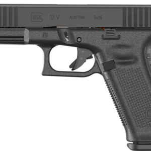 GLOCK 17 V 9mm pistol 4.49 inch barrel black fixed sights three 17-round magazines