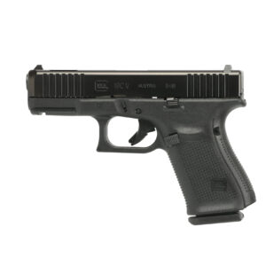 Glock 19C Gen 5V compensated 9mm pistol with 4.02-inch barrel in black TALO finish