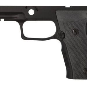 Sig Sauer P320 AXG Carry black aluminum grip module with Black G10 grip panels