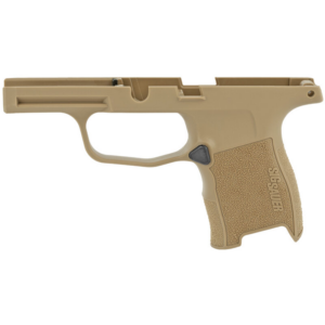 Sig Sauer P365 grip module assembly in coyote tan polymer, standard non-manual safety