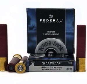 Federal 410 Bore Ammunition Power-Shok F412RS 2-1/2    Slug 1/4oz 1775fps 5 Rounds