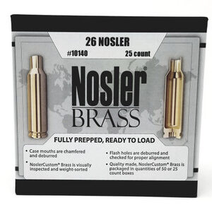 Nosler 26 Nosler New Unprimed Brass Casting 10140 25 Pieces
