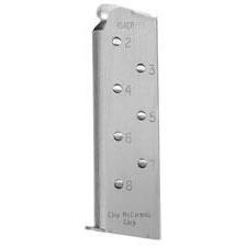 Chip McCormick Shooting Star Officer's 1911 Handgun Magazine w Pad .45 ACP Stainless Steel 7/rd